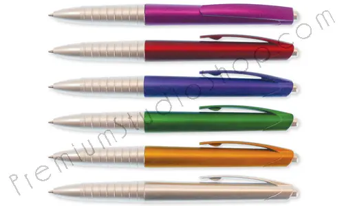 ปากกาพลาสติกสีสัน ปากกาสกรีนโลโก้